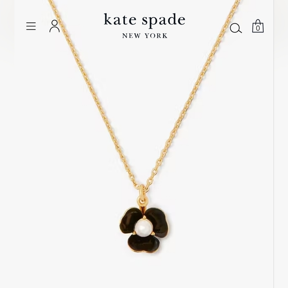 🖤▪️ KATE SPADE ▪️ Bouquet Toss Mini Pendant Flower Necklace